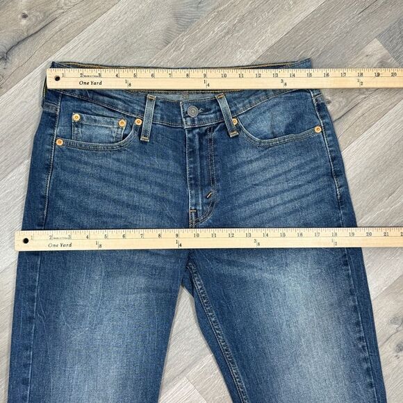 Levi’s 514 Custom Crop Straight Leg Mid Rise Jeans Blue Size 30 - Picture 10 of 13